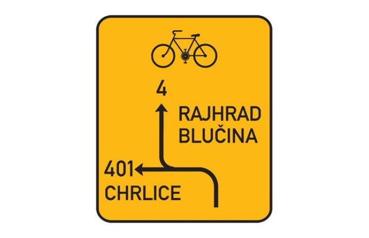 Cyklo značka IS20 - Návěst před křižovatkou pro cyklisty Cyklo značka IS20 - Návěst před křižovatkou pro cyklisty