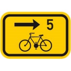 Cyklo značka IS21c - Směrová tabulka pro cyklisty