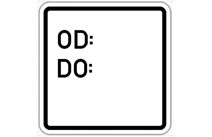 Dodatková tabule - Doba platnosti Dodatková tabule - Doba platnosti