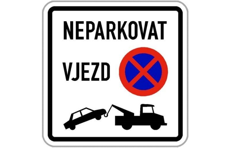 Dodatková tabule - Neparkovat vjezd Dodatková tabule - Neparkovat vjezd