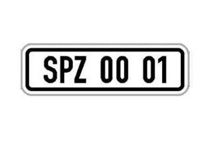 Dodatková tabule - Poznávací značka Dodatková tabule - Poznávací značka