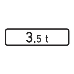 Dopravní značka E5 - Celková hmotnost