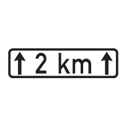 Dopravní značka E4 - Délka úseku