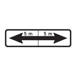 Dopravní značka E8e - Úsek platnosti