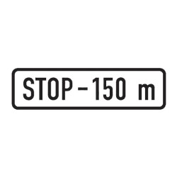 Dopravní značka E3b - Vzdálenost, 500 x 150mm