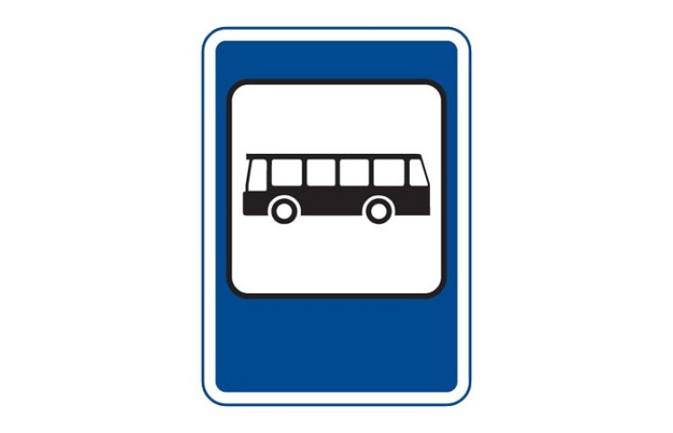 Dopravní značka IJ4c - Zastávka autobusu Dopravní značka IJ4c - Zastávka autobusu