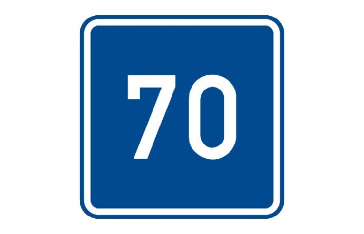 Dopravní značka IP5 - Doporučená rychlost