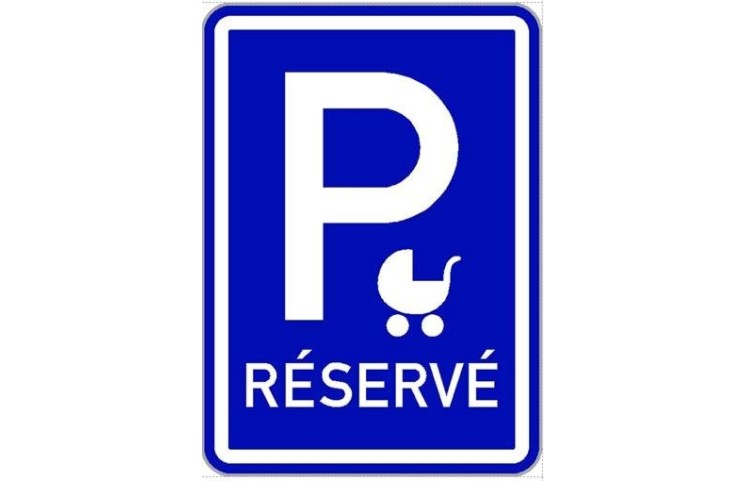 Dopravní značka IP12 + kočárek - Vyhrazené parkoviště pro kočárek Dopravní značka IP12 + kočárek - Vyhrazené parkoviště pro kočárek