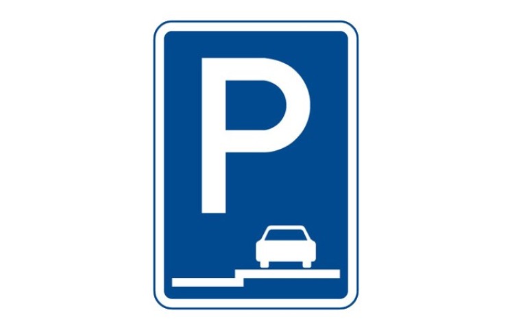 Dopravní značka IP11e - Parkoviště (stání na chodníku podélné) Dopravní značka IP11e - Parkoviště (stání na chodníku podélné)