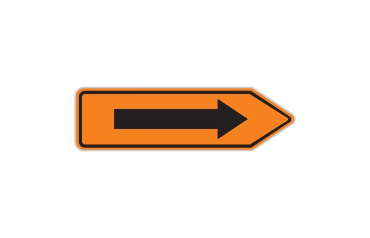 Dopravní značka IS11c - Směrová tabule pro vyznačení objížďky Dopravní značka IS11c - Směrová tabule pro vyznačení objížďky