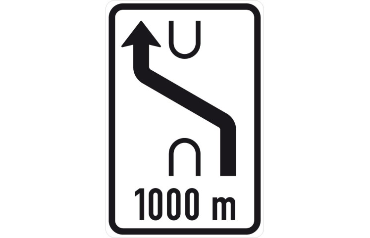 Dopravní značka IS10a - Návěst změny směru jízdy Dopravní značka IS10a - Návěst změny směru jízdy