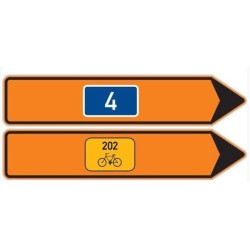 Dopravní značka IS11d - Směrová tabule pro vyznačení objížďky