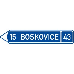 Dopravní značka IS3c - Směrová tabule (s jedním cílem)