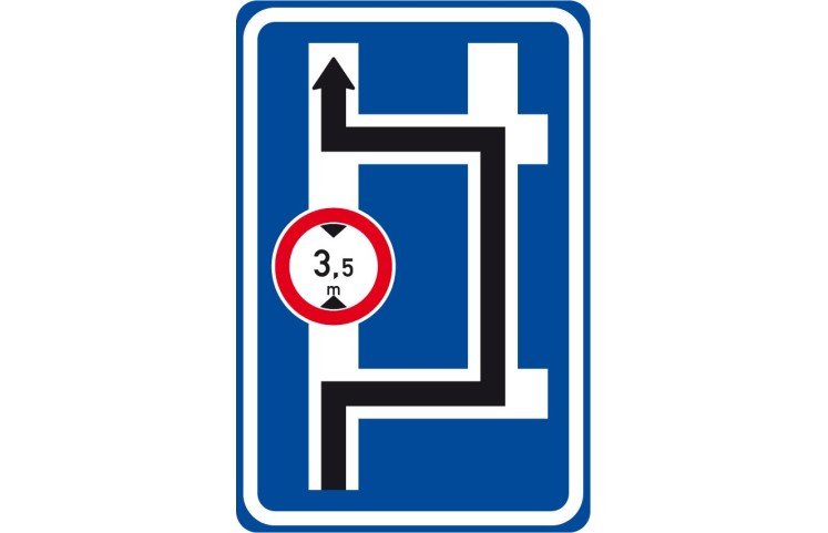 Dopravní značka IS9d - Návěst před křižovatkou