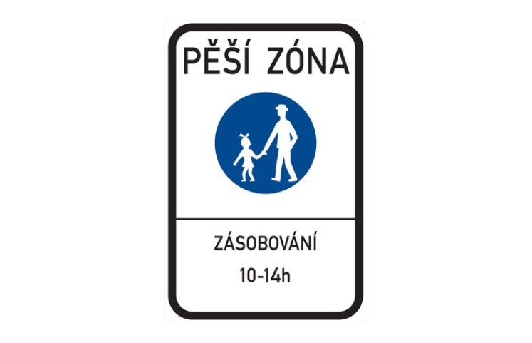 Dopravní značka IZ6a - Pěší zóna Dopravní značka IZ6a - Pěší zóna