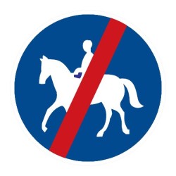 Dopravní značka C11b - Konec stezky pro jezdce na zvířeti