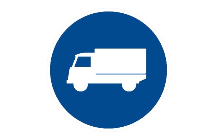 Dopravní značka C12a - Přikázaný jízdní pruh