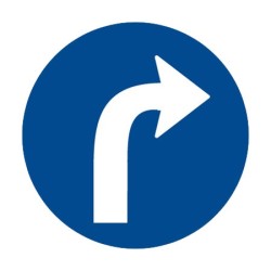 Dopravní značka C2b - Přikázaný směr jízdy vpravo