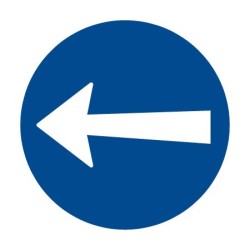 Dopravní značka C3b - Přikázaný směr jízdy zde vlevo