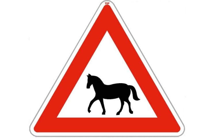 Dopravní značka A13 - Koně Dopravní značka A13 - Koně