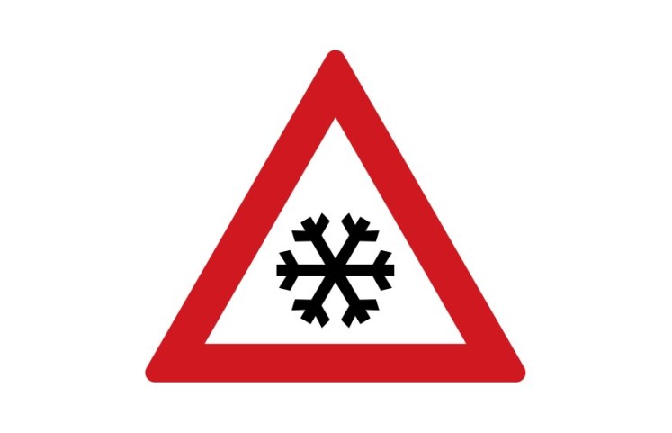 Dopravní značka A24 - Náledí Dopravní značka A24 - Náledí