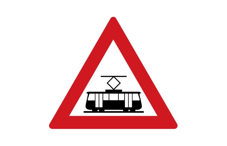 Dopravní značka A25 - Tramvaj Dopravní značka A25 - Tramvaj
