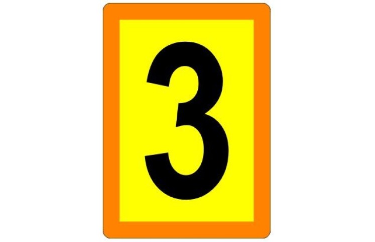 Železniční značka - Začátek nepředvěstěné pomalé jízdy