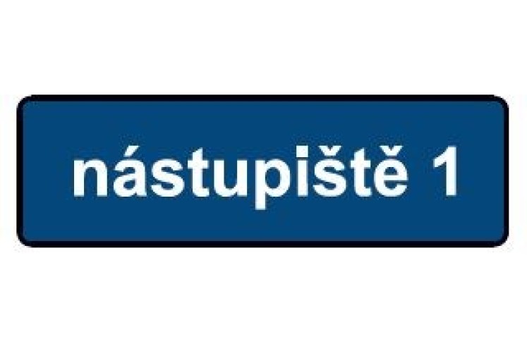 Železniční značka - Označení nástupiště Železniční značka - Označení nástupiště
