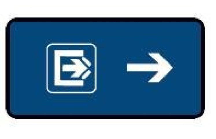 Železniční značka - Směr východu Železniční značka - Směr východu