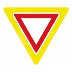 Dopravní značka P4 - Dej přednost v jízdě, zvýrazněná