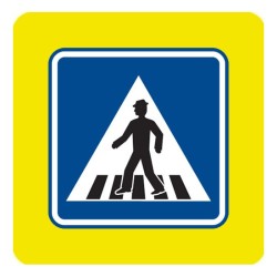 Dopravní značka IP6 - Přechod pro chodce, zvýrazněná