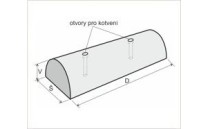 Betonový parkovací doraz Betonový parkovací doraz