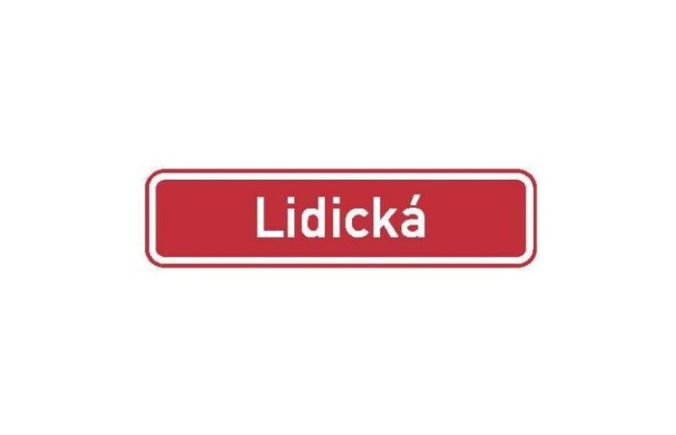 Dopravní značka IS22a - Označení názvu ulice